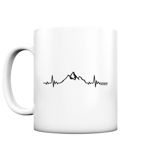 Herzschlag Berge Tasse aus Porzellan für Bergsteiger, die Berge und Bergfreunde. Ein tolles Berg Geschenk für die Bergtour, Bergfans und Bergliebhaber. Nachhaltige Berg Geschenke und Berg Tassen hier bestellen.