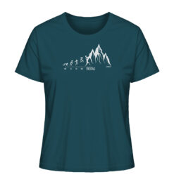 Bio Endlich Freitag Klettern Damen T-Shirt fürs Bergsteigen, die Berge und Bergfreunde in Stargazer. Ein tolles Berg Geschenk für die Bergtour, Bergfans und Bergliebhaber. Nachhaltige Berg Geschenke und Klettershirts für Damen hier bestellen.