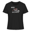 Schwarzes Bio Berg Life Balance Damen Shirt fürs Wandern, die Berge und Bergfreunde. Ein tolles Berg Geschenk für die Bergtour, Bergfans und Bergliebhaber. Nachhaltige Berg Geschenke und Berg T-Shirts hier bestellen.