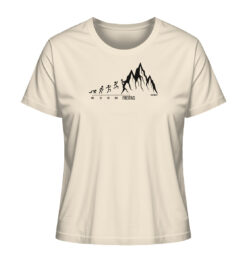 Bio Endlich Freitag Klettern Damen T-Shirt fürs Bergsteigen, die Berge und Bergfreunde in Naturweiß. Ein tolles Berg Geschenk für die Bergtour, Bergfans und Bergliebhaber. Nachhaltige Berg Geschenke und Klettershirts für Damen hier bestellen.