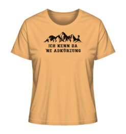 Ich kenn da ne Abkürzung Damen T-Shirt für Bergfreunde in gelb. Ein lustiges Berg T-Shirt zum Wandern und als Geschenk für Bergfreunde.