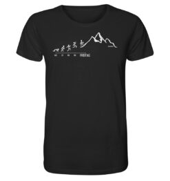 Bio Endlich Freitag Wandern T-Shirt fürs Wandern, die Berge und Bergfreunde. Ein tolles Berg Geschenk für die Bergtour, Bergfans und Bergliebhaber. Nachhaltige Berg Geschenke und Berg T-Shirts für Herren hier bestellen.