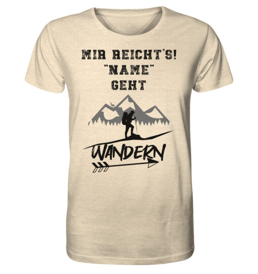 Mir reichts ich geh Wandern personalisiertes Berg Shirt fürs Wandern, die Berge und Bergfreunde. Ein tolles Berg Geschenk mit Namen für die Bergtour, Bergfans und Bergliebhaber. Nachhaltige Berg Geschenke und personalisierte Berg T-Shirts mit Namen hier bestellen.