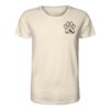 Hundepfote Berg T-Shirt für Bergfreunde in naturweiß. Ein besonderes Berg T-Shirt zum Wandern und als Geschenk für Hundefreunde. Perfekt fürs Wandern mit Hund.