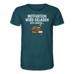 Faultier Motivation T-Shirt für Bergfreunde in blau. Ein lustiges Faultier T-Shirt zum Wandern und als Geschenk für Bergfreunde und Faultierliebhaber.